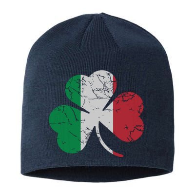 Irish Italian Flag Shamrock St Patricks Day Italy Men Women Sustainable Beanie