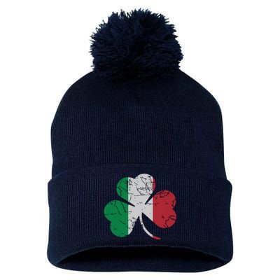 Irish Italian Flag Shamrock St Patricks Day Italy Men Women Pom Pom 12in Knit Beanie