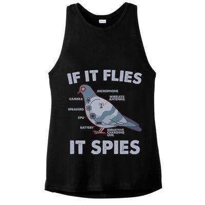 If It Flies It Spies Ladies PosiCharge Tri-Blend Wicking Tank