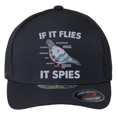 If It Flies It Spies Flexfit Unipanel Trucker Cap