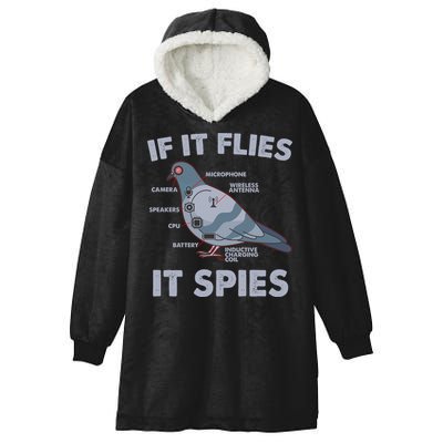 If It Flies It Spies Hooded Wearable Blanket