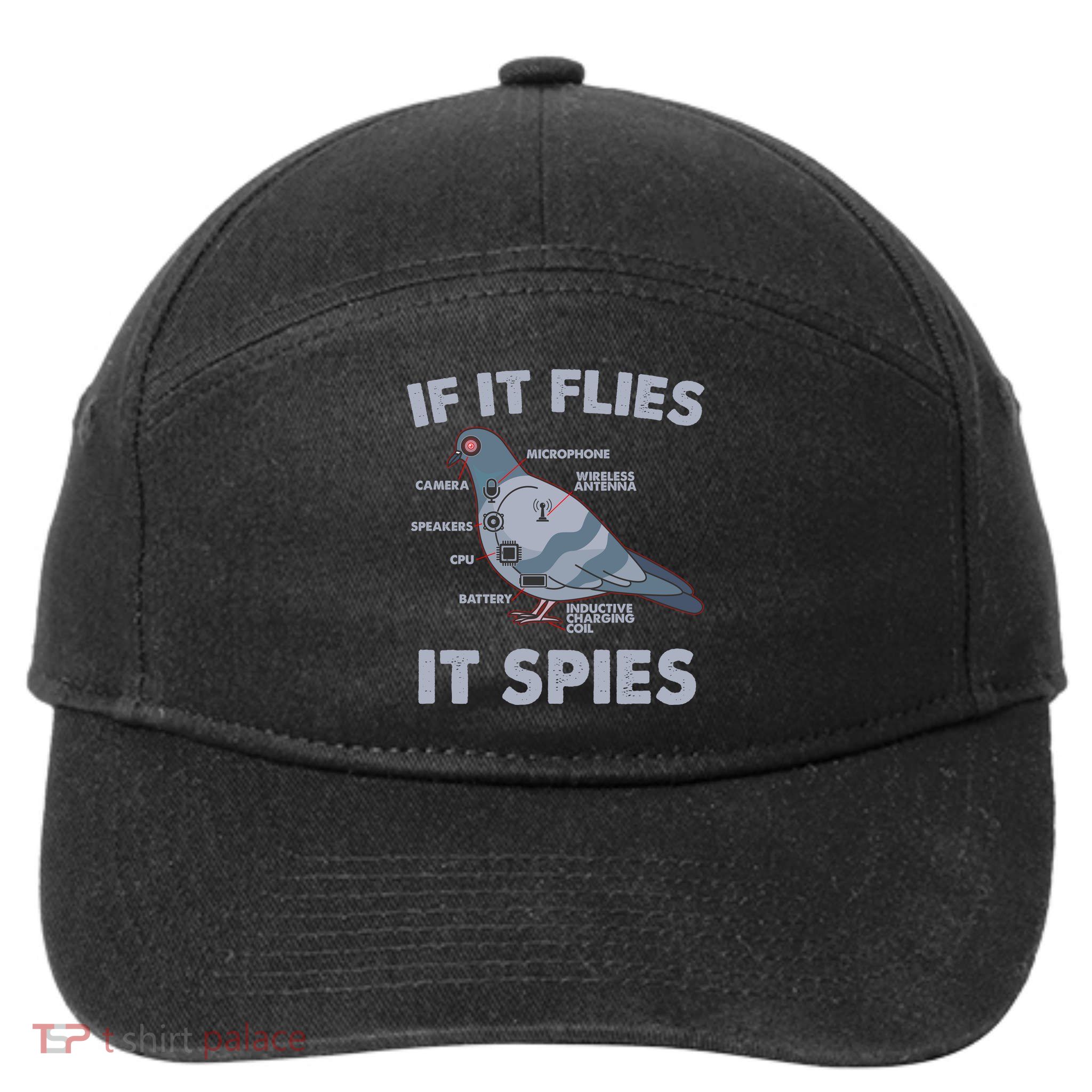 If It Flies It Spies 7-Panel Snapback Hat