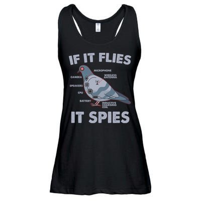If It Flies It Spies Ladies Essential Flowy Tank