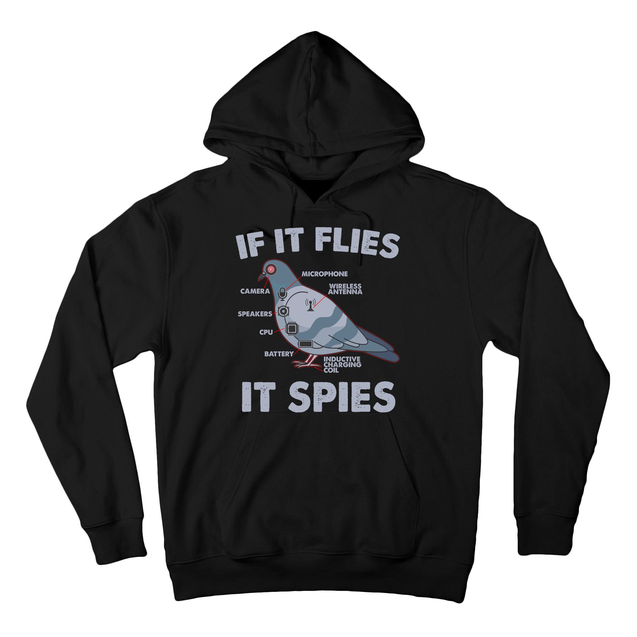 If It Flies It Spies Tall Hoodie