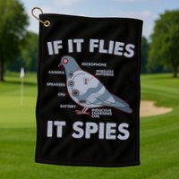 If It Flies It Spies Golf Towel