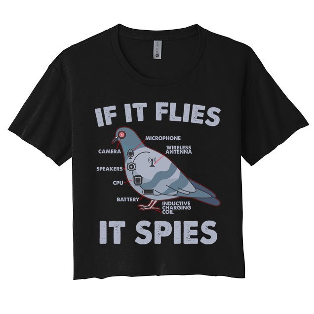 If It Flies It Spies Crop Top