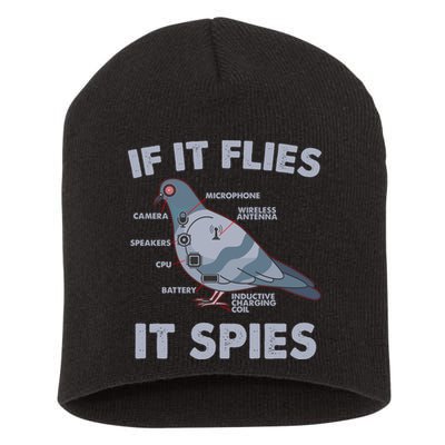 If It Flies It Spies Short Acrylic Beanie