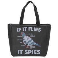 If It Flies It Spies Zip Tote Bag