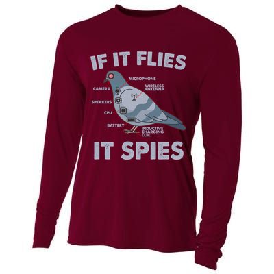 If It Flies It Spies Cooling Performance Long Sleeve Crew