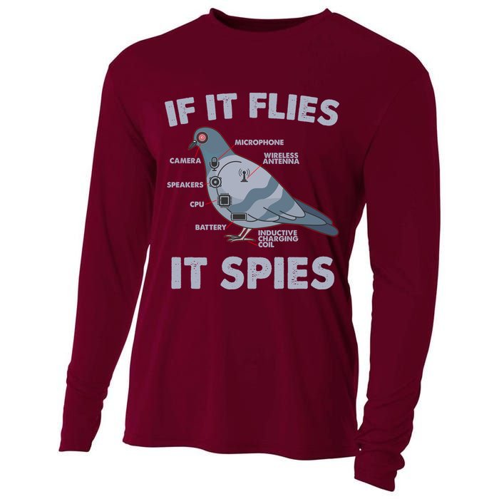 If It Flies It Spies Cooling Performance Long Sleeve Crew