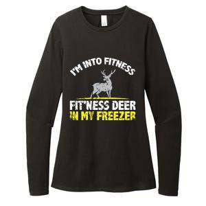 IM Into Fitness Fitting This Deer In My Freezer Funny Womens CVC Long Sleeve Shirt