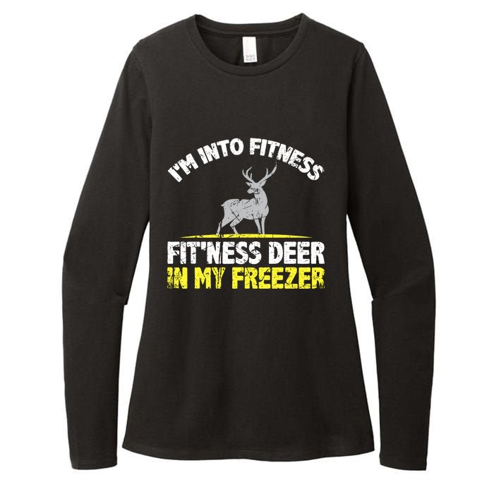 IM Into Fitness Fitting This Deer In My Freezer Funny Womens CVC Long Sleeve Shirt