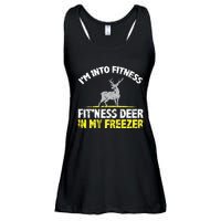 IM Into Fitness Fitting This Deer In My Freezer Funny Ladies Essential Flowy Tank