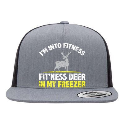 IM Into Fitness Fitting This Deer In My Freezer Funny Flat Bill Trucker Hat