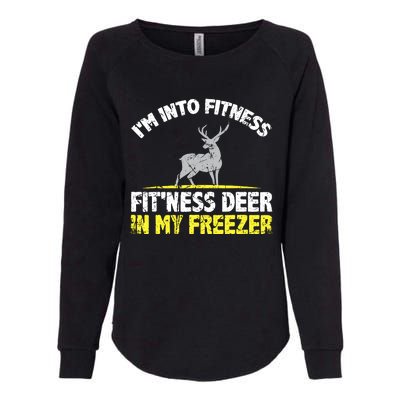 IM Into Fitness Fitting This Deer In My Freezer Funny Womens California Wash Sweatshirt