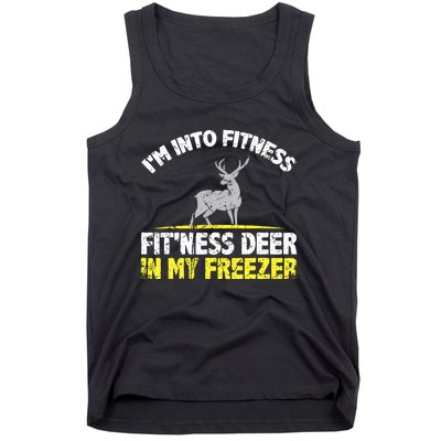 IM Into Fitness Fitting This Deer In My Freezer Funny Tank Top