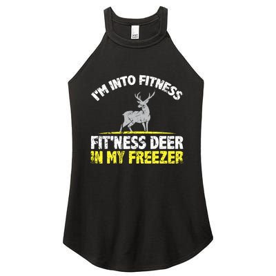 IM Into Fitness Fitting This Deer In My Freezer Funny Women's Perfect Tri Rocker Tank