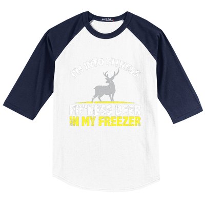 IM Into Fitness Fitting This Deer In My Freezer Funny Baseball Sleeve Shirt