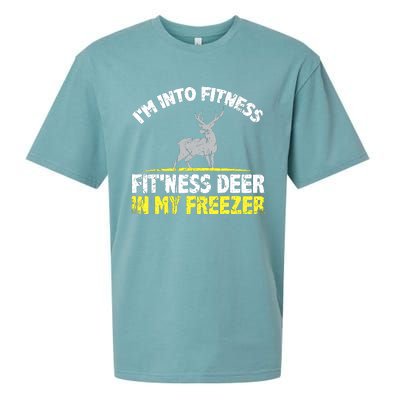 IM Into Fitness Fitting This Deer In My Freezer Funny Sueded Cloud Jersey T-Shirt