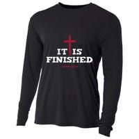 It Is Finished Inspirational Religious Christian Cooling Performance Long Sleeve Crew