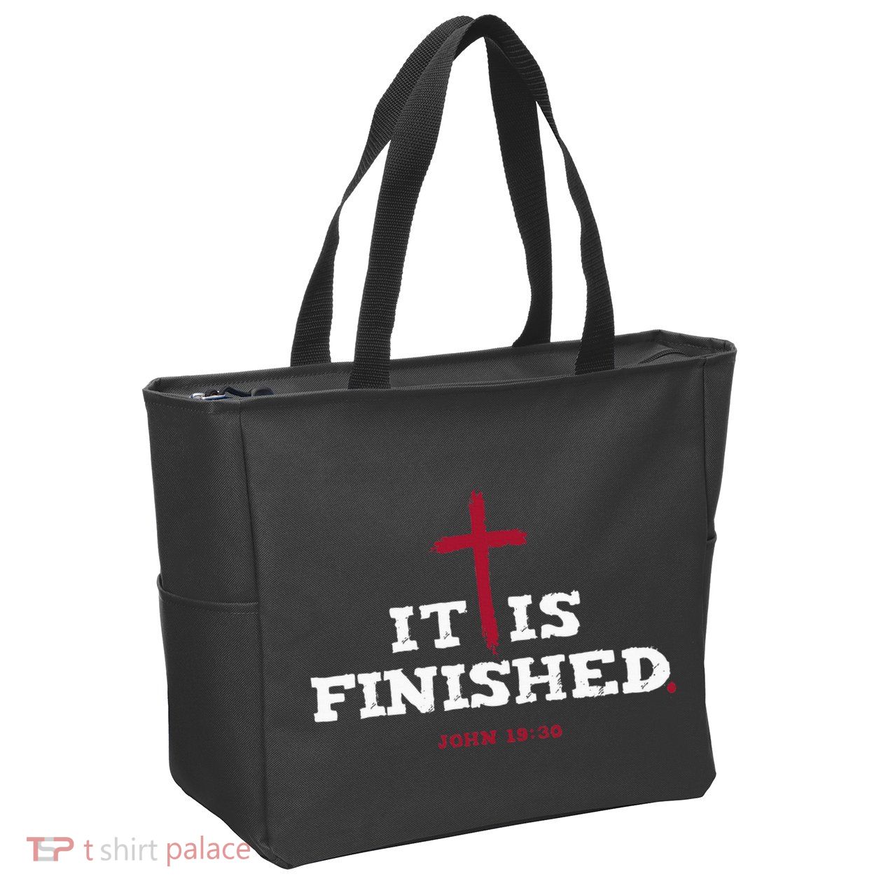 It Is Finished Inspirational Religious Christian Zip Tote Bag