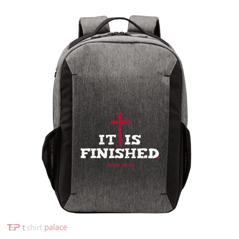 It Is Finished Inspirational Religious Christian Vector Backpack