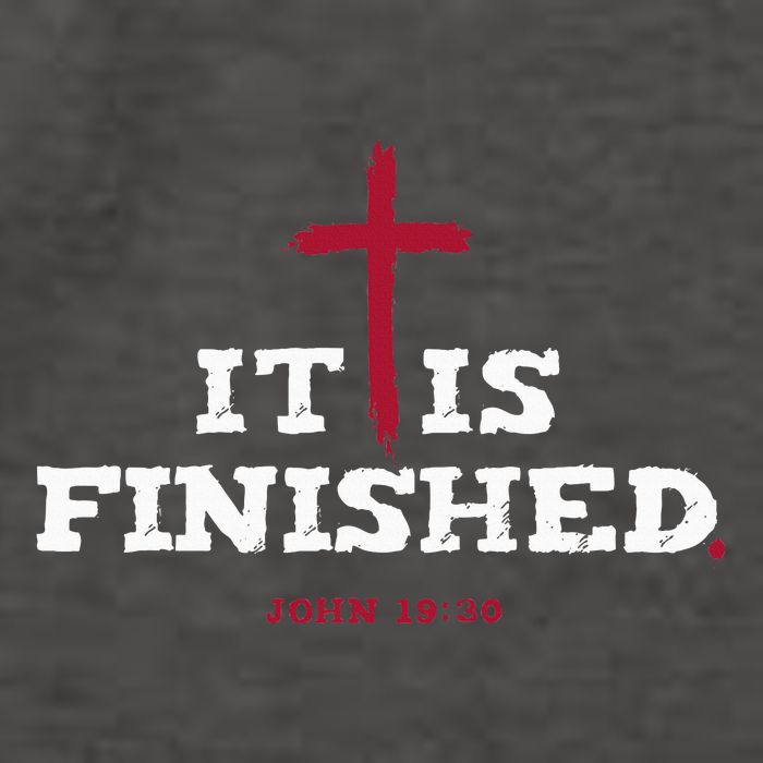 It Is Finished Inspirational Religious Christian Vector Backpack