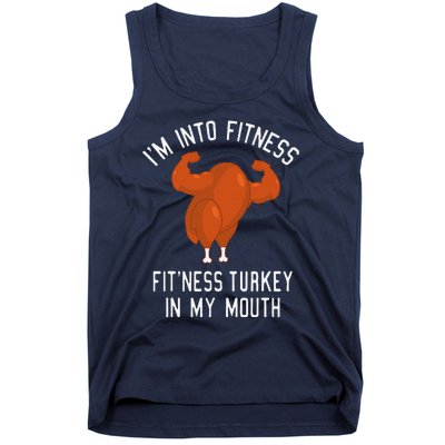 IM Into Fitness Turkey In My Mouth Funny Christmas Gift Tank Top