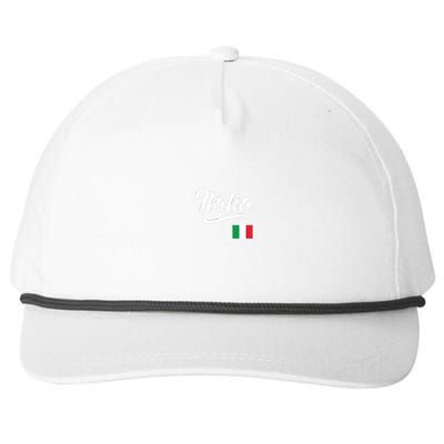 Italia Italian Flag Italy Italiano Family Heritage Men Women Snapback Five-Panel Rope Hat