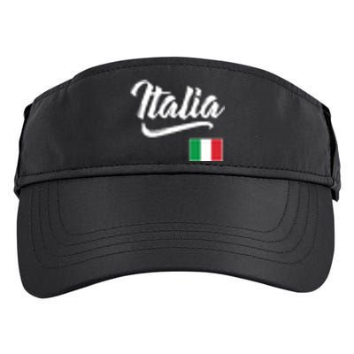 Italia Italian Flag Italy Italiano Family Heritage Men Women Adult Drive Performance Visor