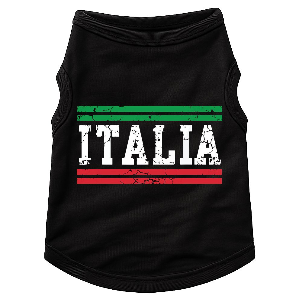 Italia Italian Flag Italy Vintage Distressed Men Women Kids Doggie Tank