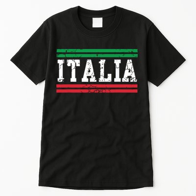 Italia Italian Flag Italy Vintage Distressed Men Women Kids Tall T-Shirt