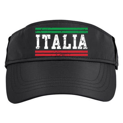 Italia Italian Flag Italy Vintage Distressed Men Women Kids Adult Drive Performance Visor