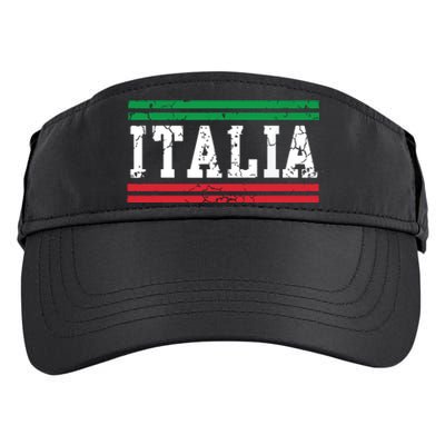 Italia Italian Flag Italy Vintage Distressed Men Women Kids Adult Drive Performance Visor