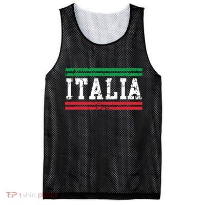 Italia Italian Flag Italy Vintage Distressed Men Women Kids Mesh Reversible Basketball Jersey Tank