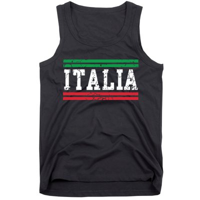 Italia Italian Flag Italy Vintage Distressed Men Women Kids Tank Top