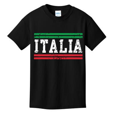 Italia Italian Flag Italy Vintage Distressed Men Women Kids Kids T-Shirt