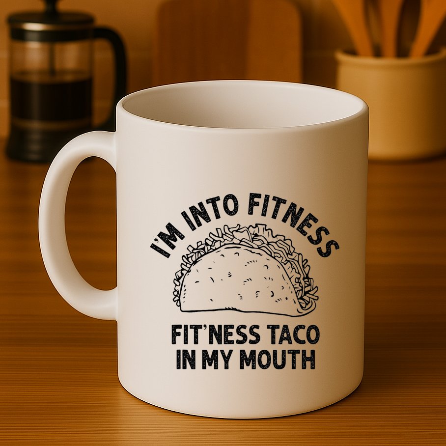 Im Into Fitness Taco In My Mouth Funny Taco Mug