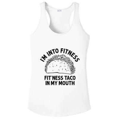 Im Into Fitness Taco In My Mouth Funny Taco Ladies PosiCharge Competitor Racerback Tank
