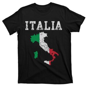 Italia Italy Flag Map Italian Italiano Family T-Shirt