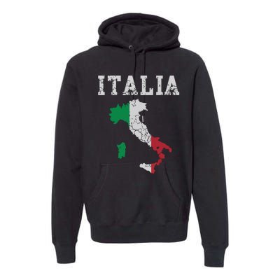 Italia Italy Flag Map Italian Italiano Family Premium Hoodie