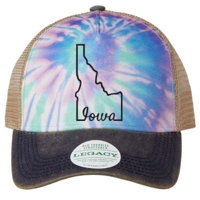 Idaho Iowa Funny Geography Mix Up Joke Idawa State Pride Legacy Tie Dye Trucker Hat