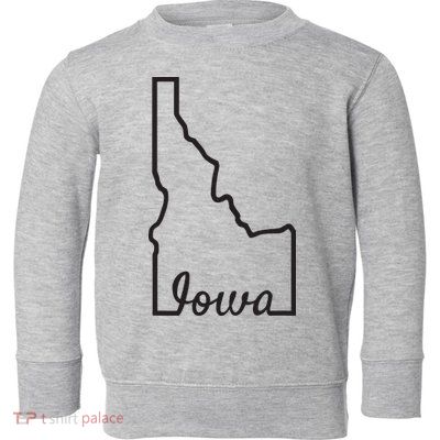 Idaho Iowa Funny Geography Mix Up Joke Idawa State Pride Toddler Sweatshirt