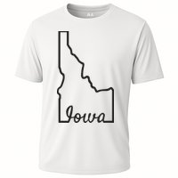 Idaho Iowa Funny Geography Mix Up Joke Idawa State Pride Cooling Performance Crew T-Shirt