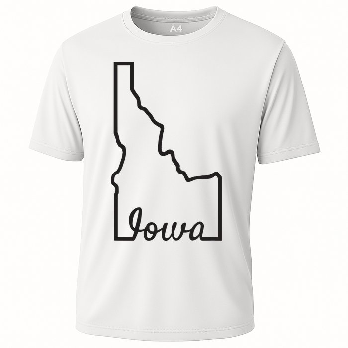 Idaho Iowa Funny Geography Mix Up Joke Idawa State Pride Cooling Performance Crew T-Shirt