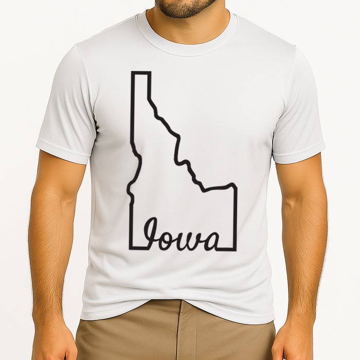 Idaho Iowa Funny Geography Mix Up Joke Idawa State Pride Cooling Performance Crew T-Shirt