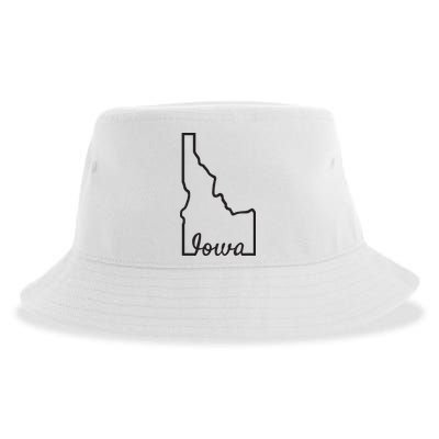 Idaho Iowa Funny Geography Mix Up Joke Idawa State Pride Sustainable Bucket Hat
