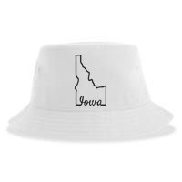 Idaho Iowa Funny Geography Mix Up Joke Idawa State Pride Sustainable Bucket Hat