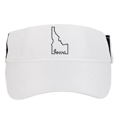 Idaho Iowa Funny Geography Mix Up Joke Idawa State Pride Adult Drive Performance Visor