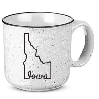 Idaho Iowa Funny Geography Mix Up Joke Idawa State Pride 15oz Campfire Ceramic Mug